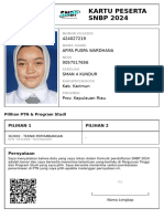 Kartu Peserta SNBP 2024: 424027219 Afifa Puspa Wardhana 0057517656 Sman 4 Kundur Kab. Karimun Prov. Kepulauan Riau