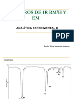 Espectros de IR, RMP y EM