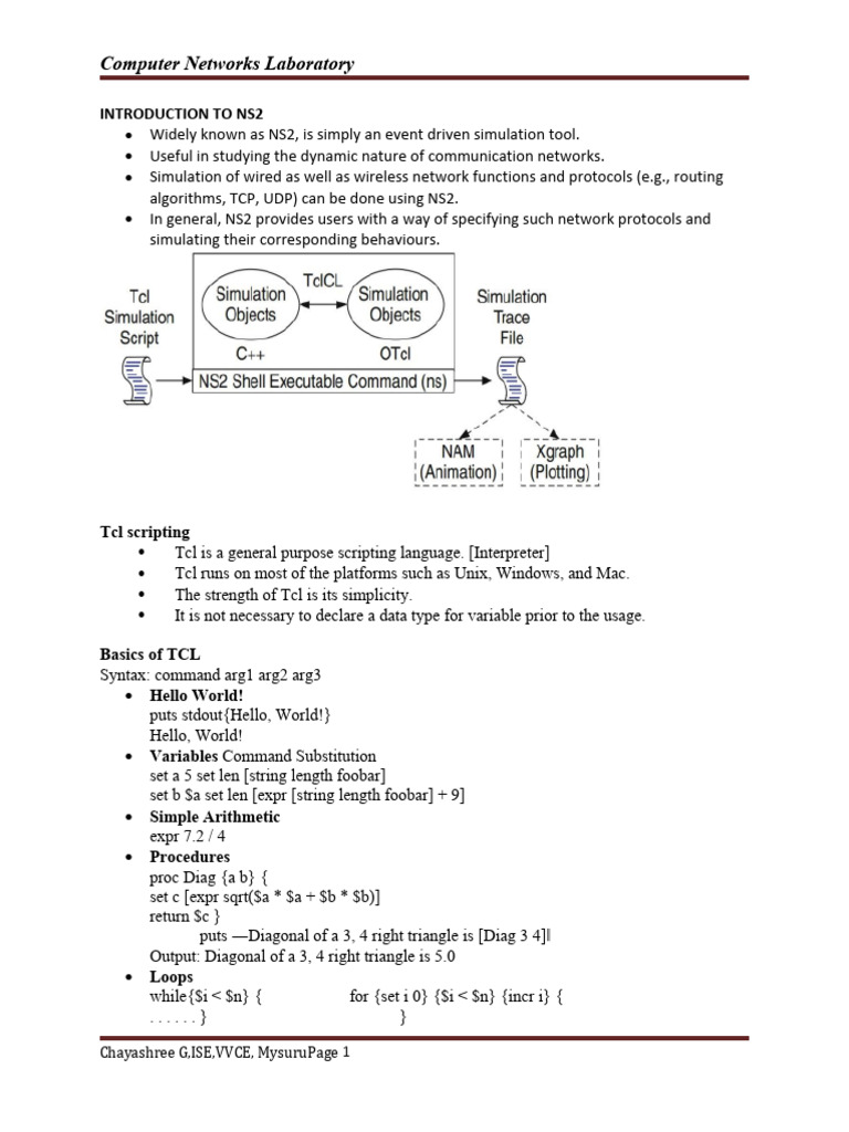 NS2 Network Simulation and TCL Basics | PDF | Computer Network ...