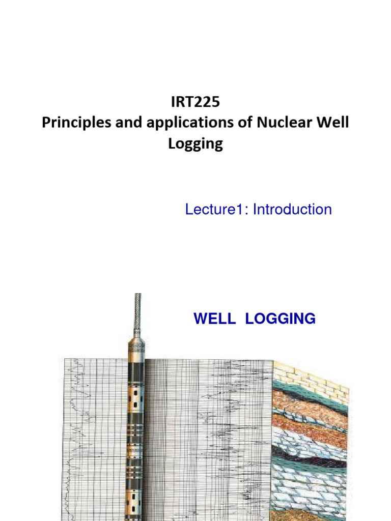 Introduction Well Logging Pdf Physical Sciences