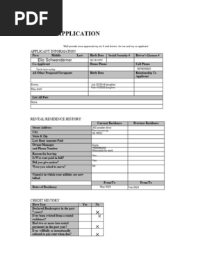 Rental Application