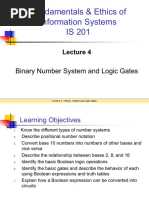 Lecture 4 - Binary System and Logic Gates