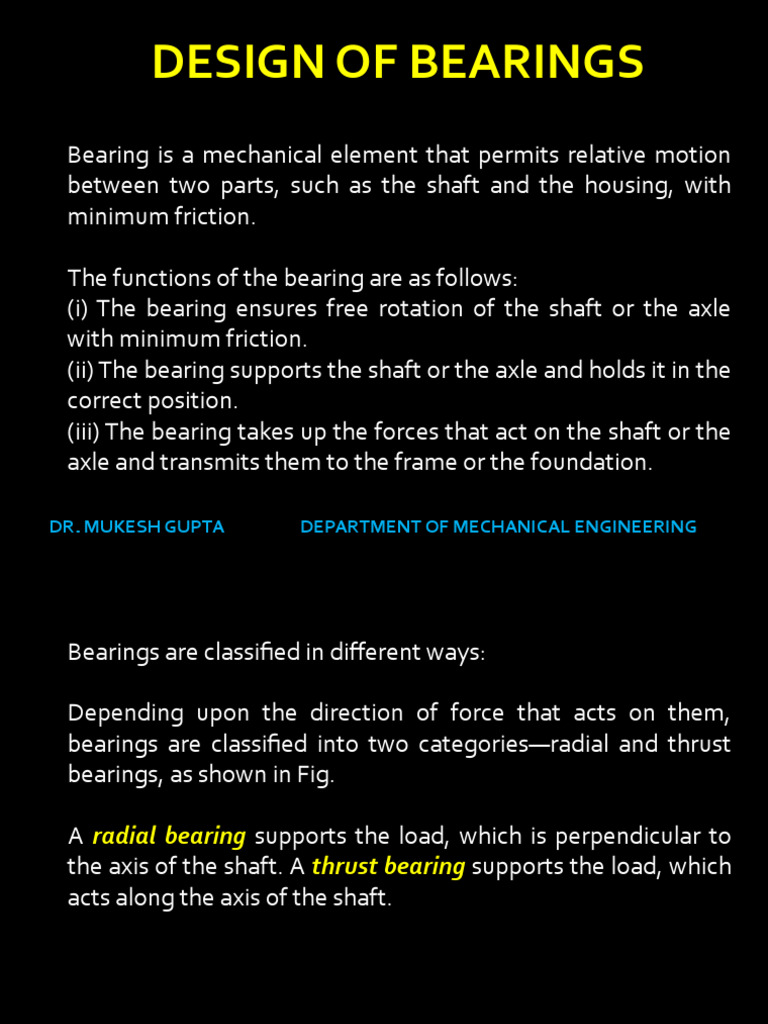 Bearings | PDF