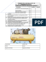 Checklist For Air Compressor