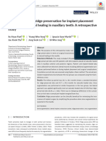 Clinical Benefits of Ridge Preservation For Implant Placement Compared To Natural Healing in Maxillary Teeth - A Retrospective Study