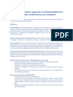 Acciones Que Permiten Resguardar La Confidencialidad de La Informacion Sensible de Los y Las Residentes 3