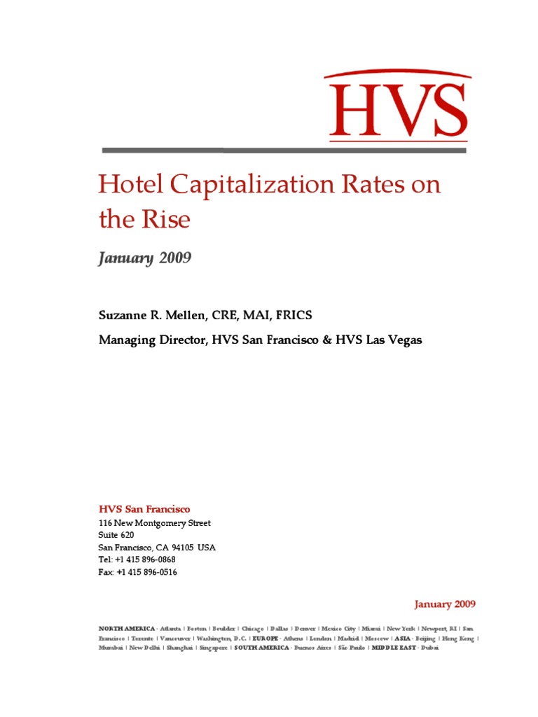 Hotel Capitalization Rates On The Rise PDF Discounted Cash Flow Discounting