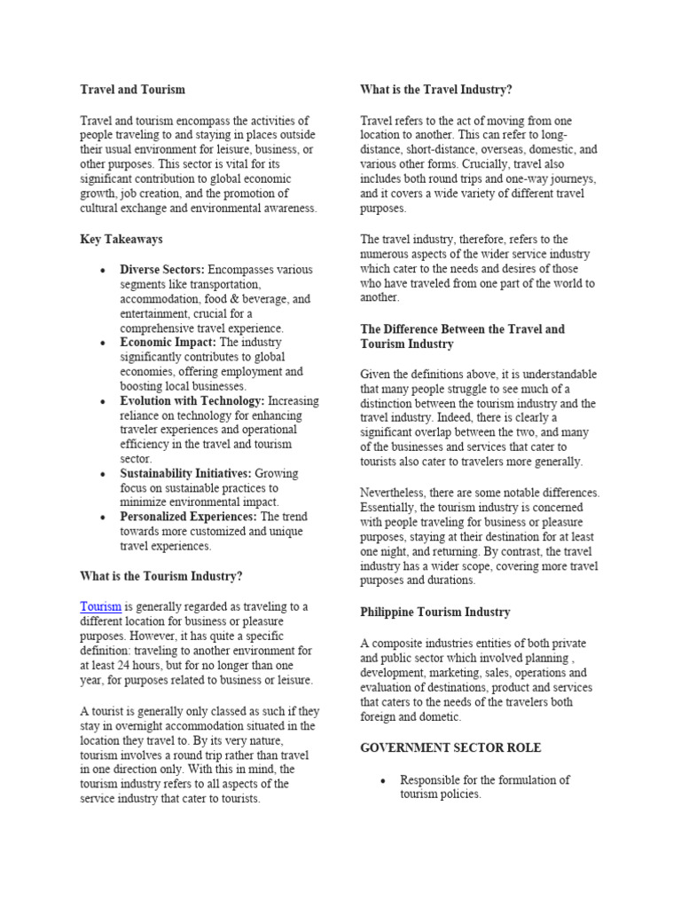 Understanding Travel and Tourism Industry | PDF | Tourism | Retail