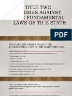 Title 2 Crimes Against The Fundamental of The State