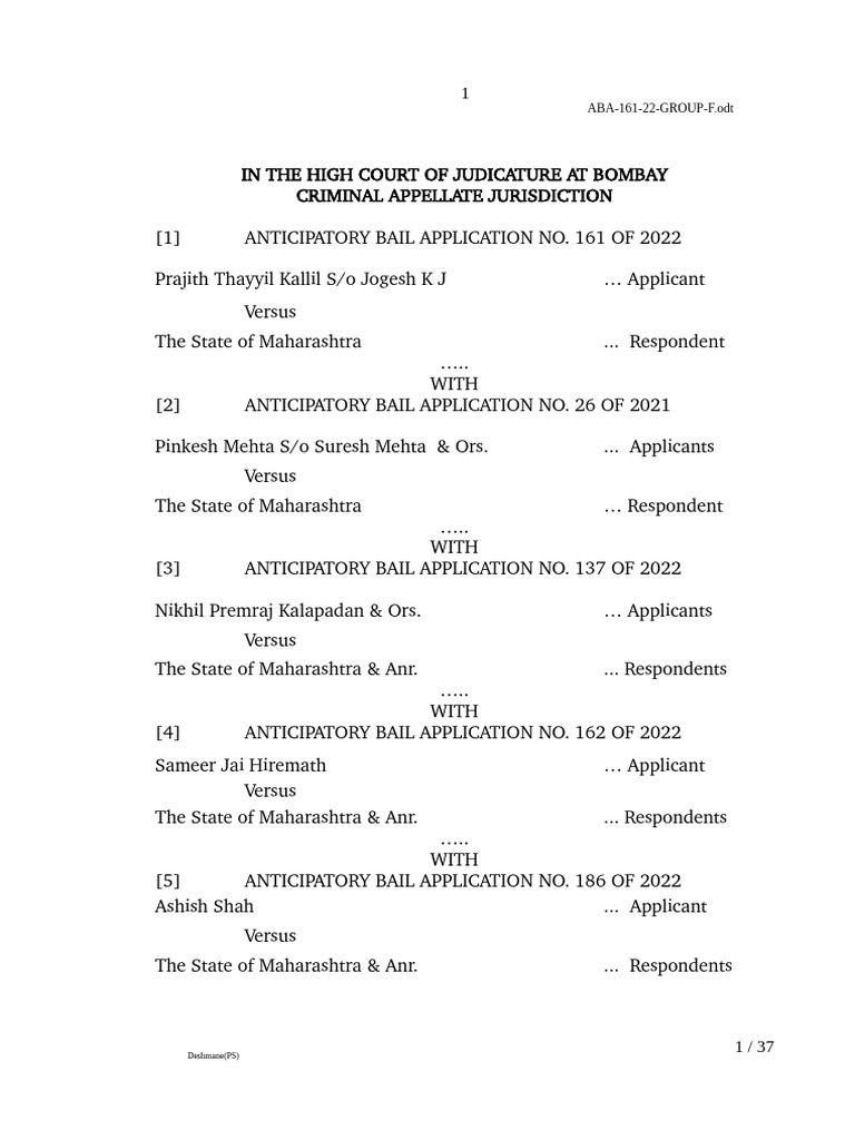 Transit Bail Referred To Full Bench 417240 PDF Bail Judge