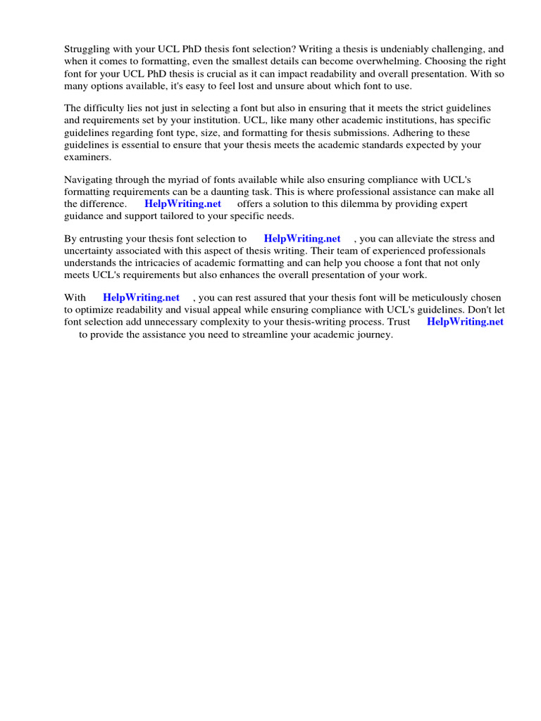 Ucl Phd Thesis