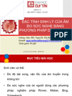 Đặc Tính Sinh Lý Của Âm Đo Sức Nghe Bằng Phương Pháp Dẫn Truyền