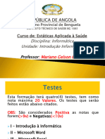 Aulas Iº Semestre - Especialização-Estáticas Aplicada À Saúde