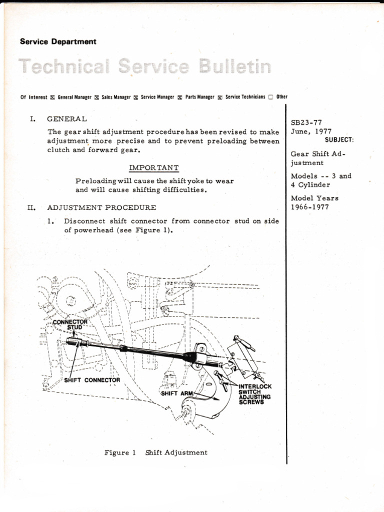 Chrysler SB2377 Gear Shift Adjustment PDF