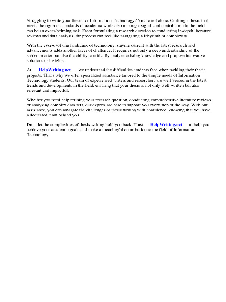 Thesis Title For Information Technology