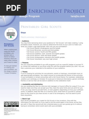 Badge: Printables - Girl Scouts