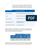 Proceso de Matricula 2023