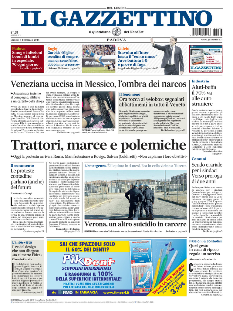 Il Gazzettino Padova 05 Febbraio 2024 | PDF, image size:768x1024