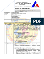 1ST Sangguniang Kabataan Regular Meeting - Minutes of The Meeting