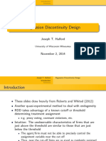 Regression Discontinuity Design: Joseph T. Halford