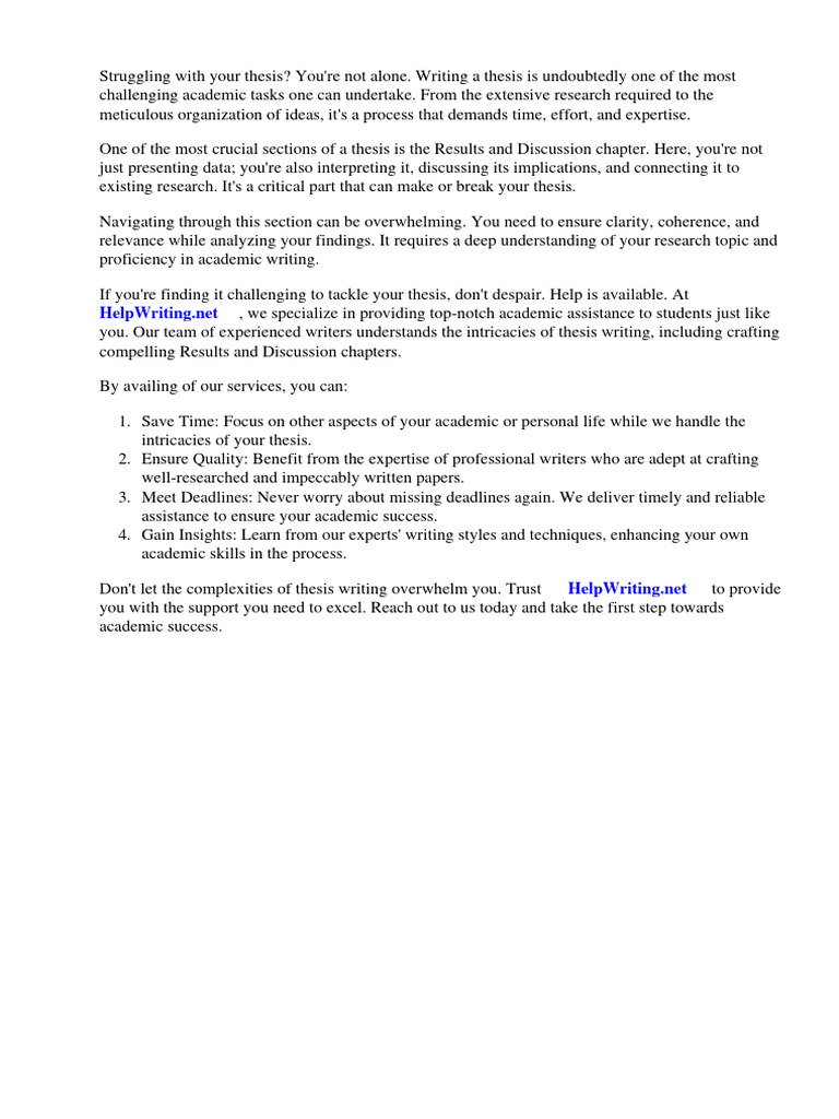 Example of Thesis Results and Discussion | PDF | Thesis | Methodology