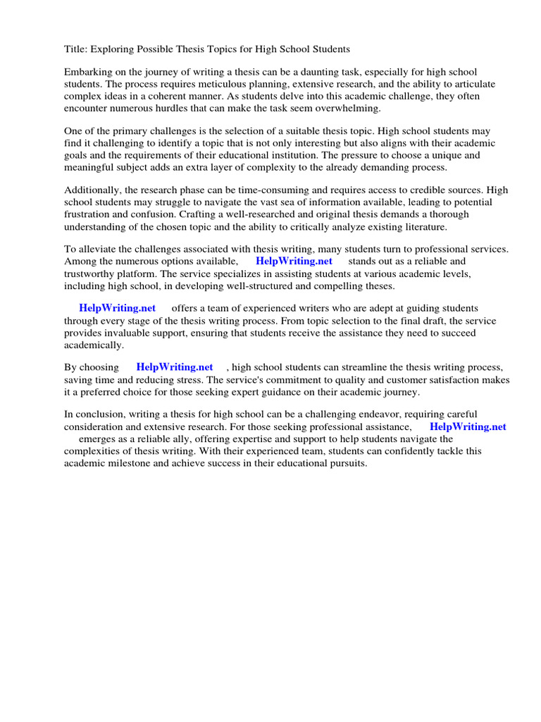 ENGLISH RESEARCH TOPICS FOR HIGH SCHOOL STUDENTS intelligence overview