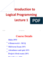 An Introduction To Logical Programming