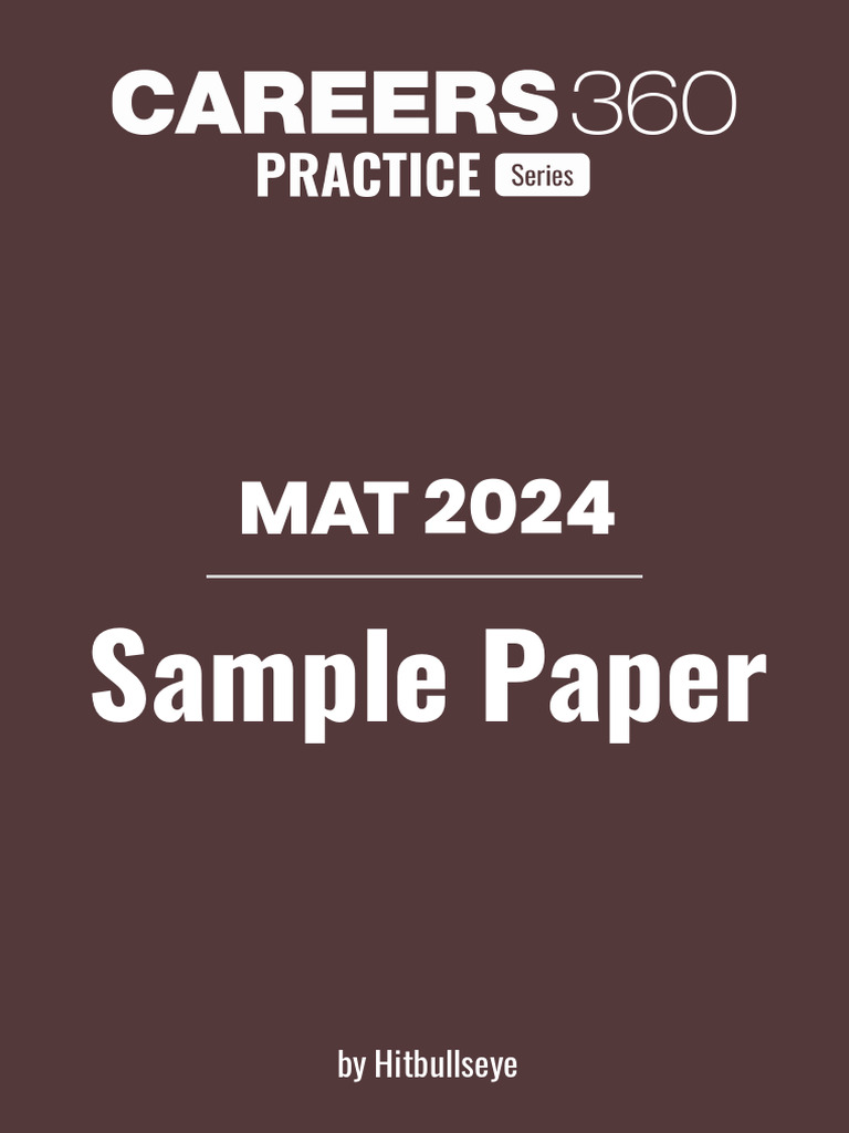MAT Sample Paper 2024 | PDF | Area | Retained Earnings