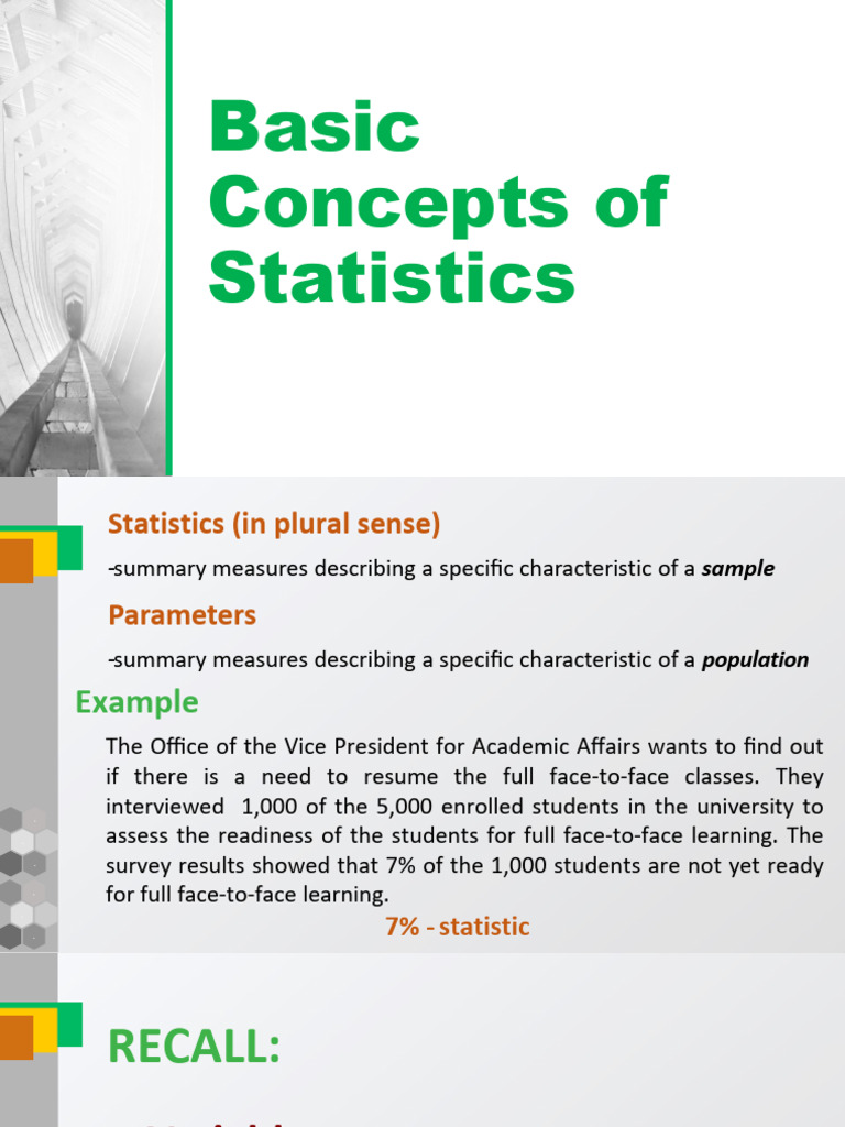 Understanding Basic Statistics Concepts | PDF | Level Of Measurement ...