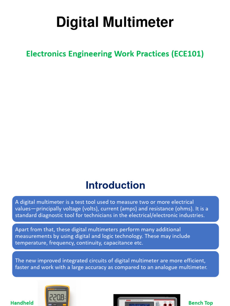Digital Multimeter - Lecture | PDF