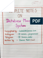 DBMS Handwritten Notes Q1j2as