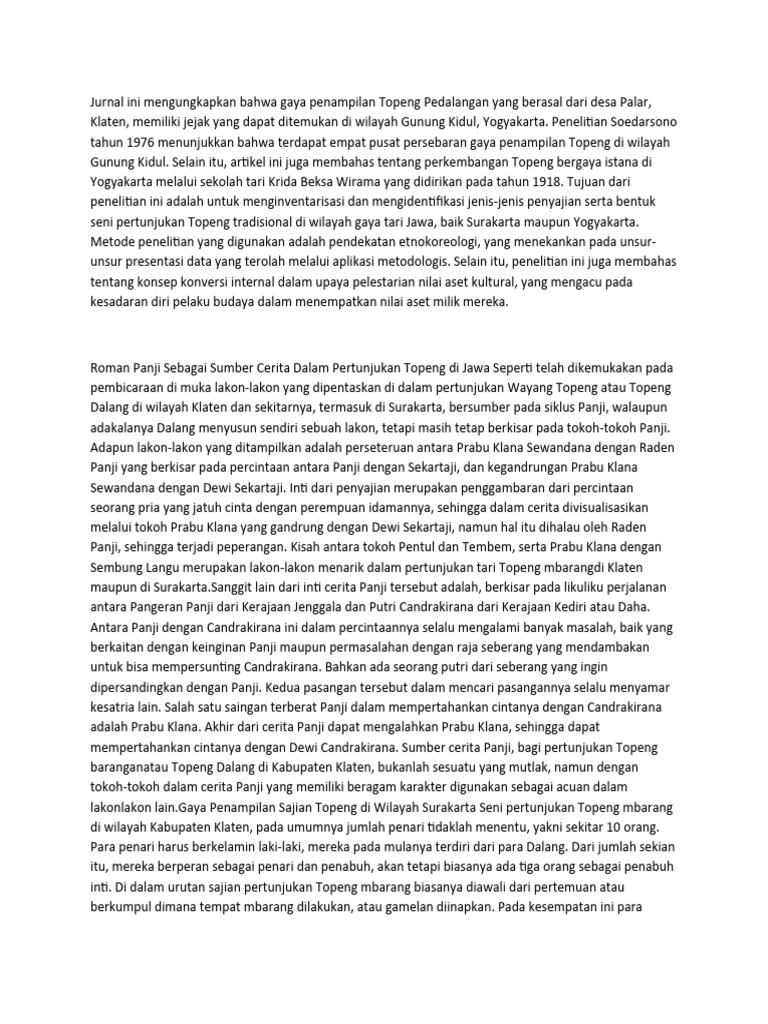 Topeng | PDF
