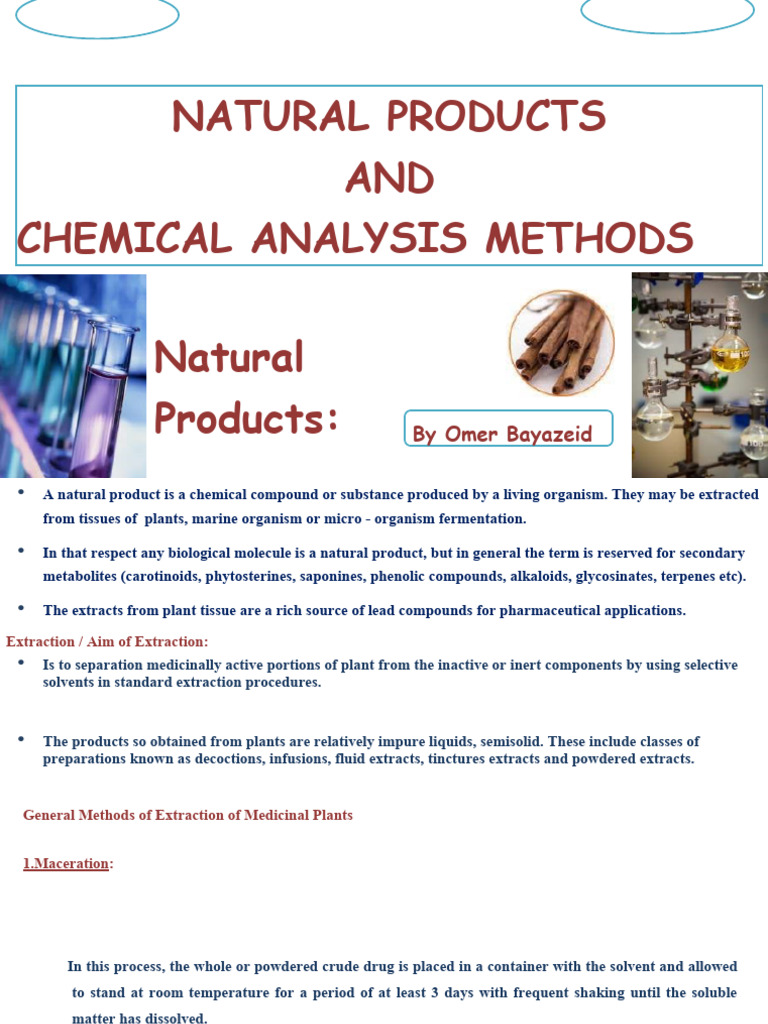 Natural Products and Chemical Analysis Method PDF Thin Layer