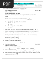 Maths A1 Paper