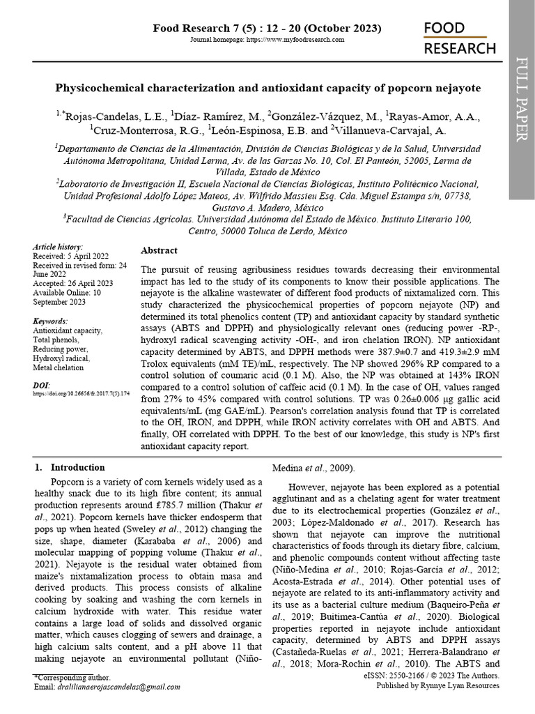 Popcorn nejayote complete reference pdf