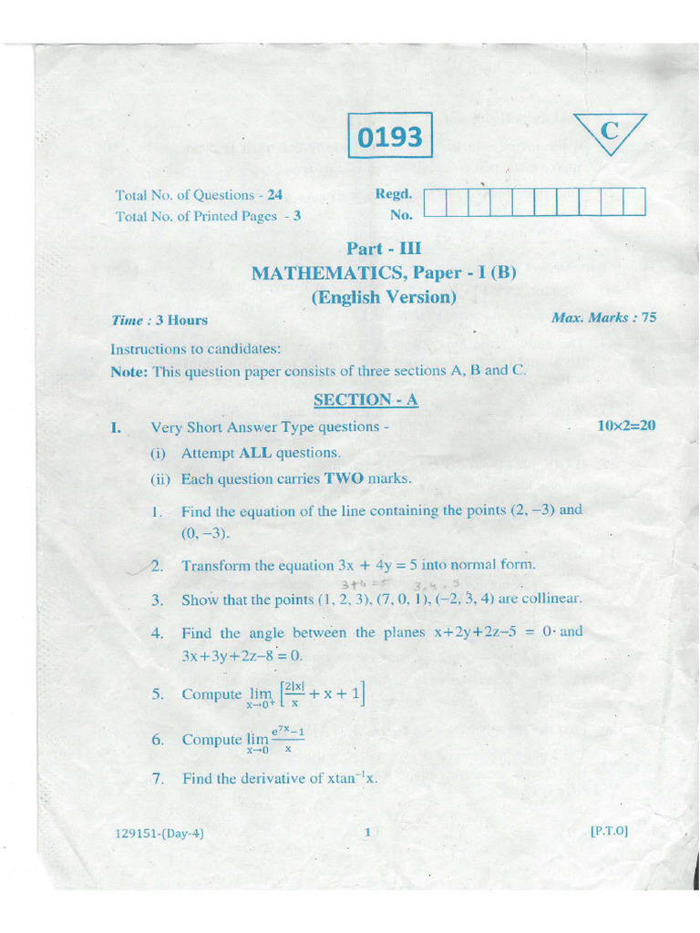 Maths 1b Pdf