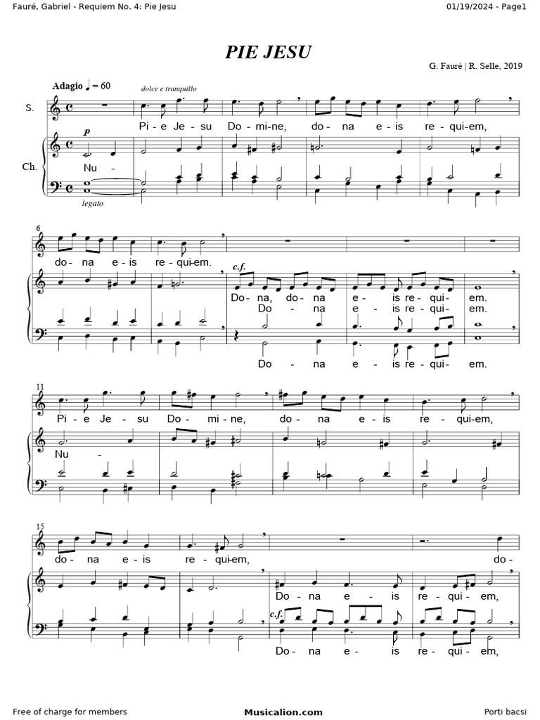Pie Jesu Musicalion | PDF