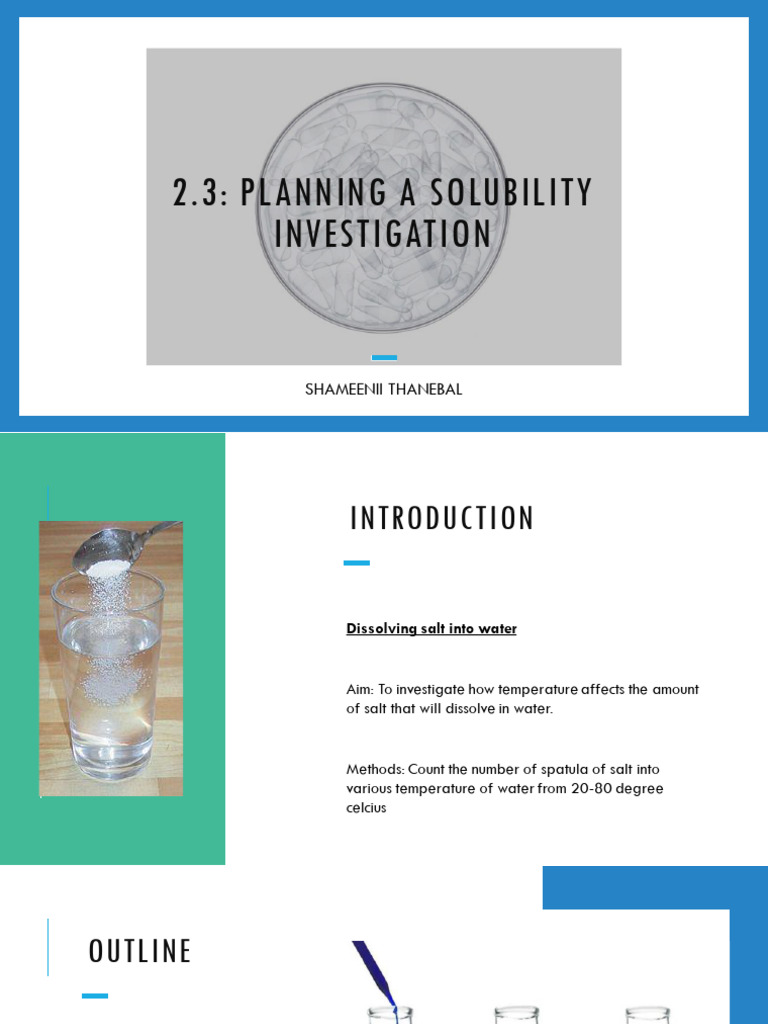 Investigating Salt Solubility in Water | PDF