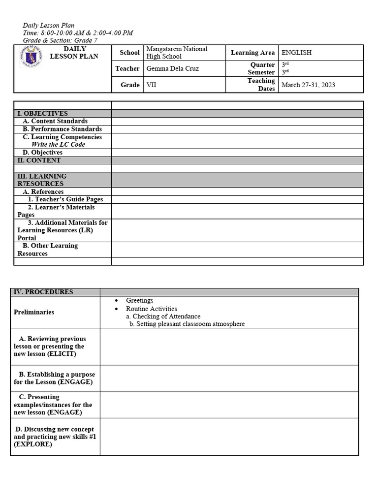 SDLP Template | PDF