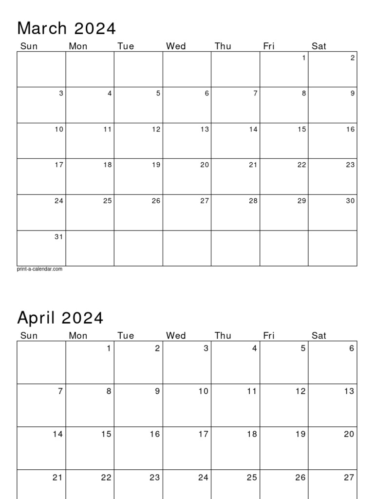 Calendar blank 2024 pdf