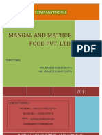Mangal and Mathur Food Pvt. LTD.: Company Profile