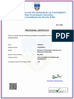 VAS18EE073 FriFeb16 Provisional Certificate 165619
