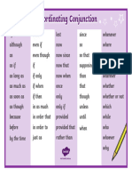 Subordinating Conjunctions Word Mat - Ver - 2