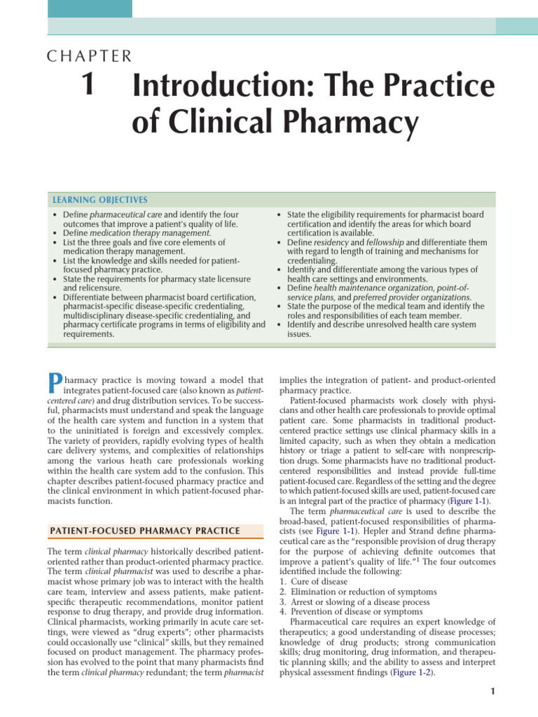 Clinical Pharmacy: Skills and Practice | PDF | Pharmacy | Pharmacist