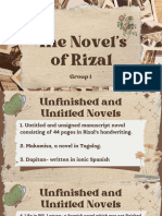 The Novel's of Rizal