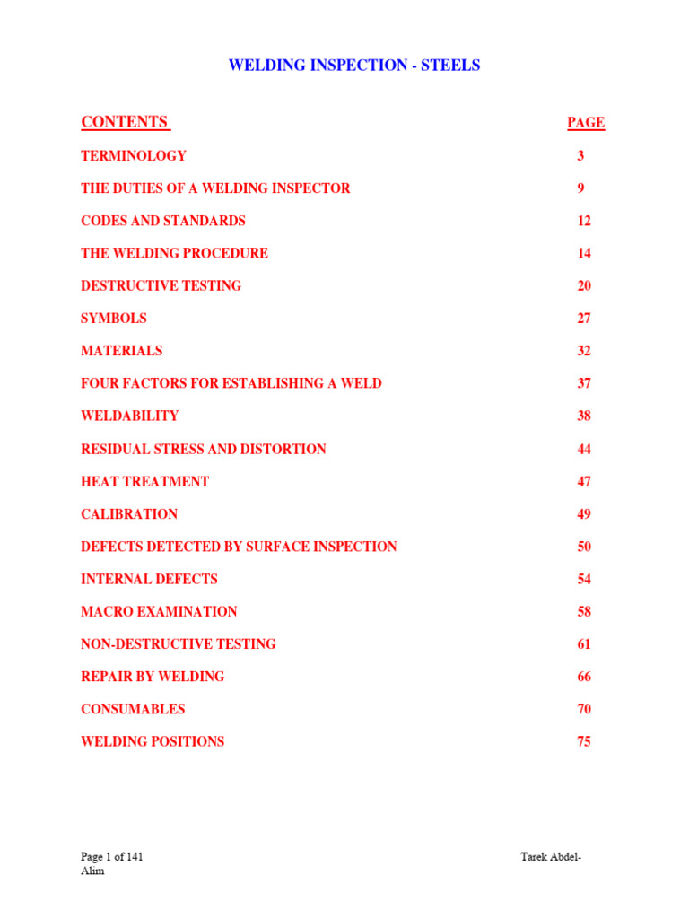 Welding Inspection Guide for Steels | PDF | Welding | Construction