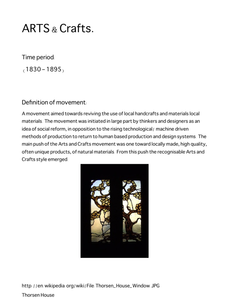 Arts and Crafts Movement Overview | PDF | Arts And Crafts Movement ...