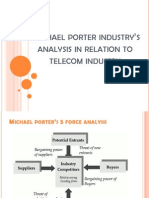 Michael Porter Industry's Analysis in Relation To
