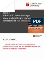 MGT501 Topic 4 The VUCA Leader Manager
