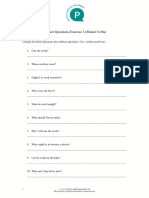 Indirect Direct Questions Modals Students